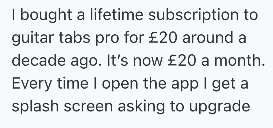 Screenshot 2025 05 12 at 2.12.53 PM The App He Purchased With A Lifetime Subscription Is Expensive Now, And He Refuses To Pay